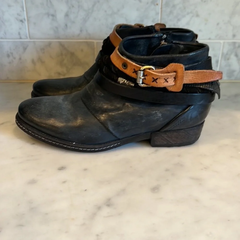 A.S.98 Black Ankle‎ Bootie Sz 36/6